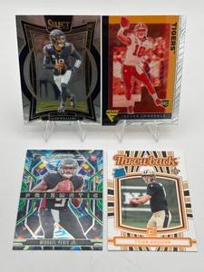 Lot of 4 NFL Quarterback Rookie Cards - Williams  Shough  Lawrence  Penix Jr.