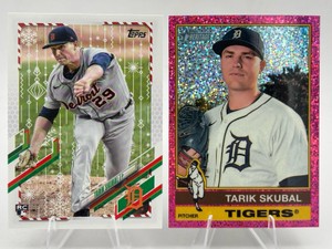 Lot of 2 Tarik Skubal Baseball Cards (1 Rookie)