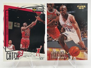 Lot Of 2 Basketball Cards - Michael Jordan  Vernon Maxwell (with MJ guarding)