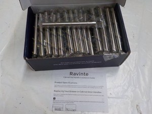 Ravinte 30 Pack Cabinet Silver Door 5 Handles