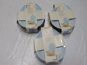 12 Crofton Blue Egg Shaped Plates