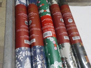 5 rolls of Holiday Gift Wrapping Paper- variety of patterns