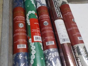 5 rolls of Holiday Gift Wrapping Paper- variety of patterns