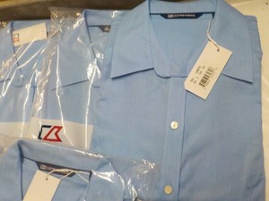 12 Blue Cutter and Buck size S Long Sleeved Shirts