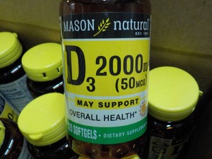 Case of Mason Natural D3 2000 Dietary Supplements