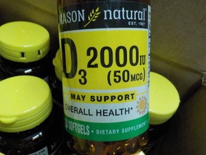 Case of Mason Natural D3 2000 Dietary Supplements