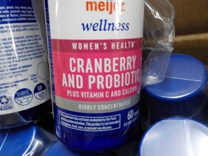 Case of Meijer Cranberry and Probiotic Dietary Supplements
