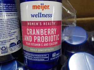 Case of Meijer Cranberry and Probiotic Dietary Supplements