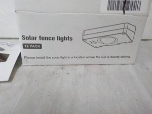 Niorsun 12 pack Solar Fence Lights