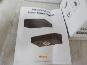 Niorsun 12 pack Solar Fence Lights