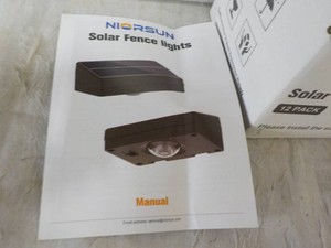 Niorsun 12 pack Solar Fence Lights