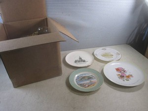 (BR3) Vintage Plates and Glass Glasses