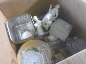 (BR2) Assorted Figurines Glass and Other Small Decor