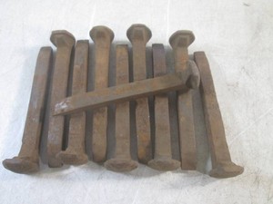 (EC1) 10 Vintage Railroad Spikes 6 34 Long