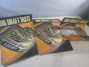 (EC1) 3 Vintage Miller Genuine Draft Light Beer Lightup Sign Face Fronts