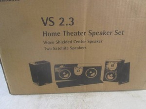 (EW4) AudioSource VS 2.3 Home Theater Speaker Set - Video Shielded Center Speaker  Two Satellite Speakers