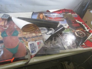 (H-2) Assorted Motorcycle, Beer Etc Pinup Posters