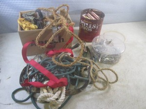 (F-0) Assorted Springs, Hardware, Ropes Etc