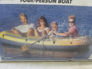 (EW6) Intex Challenger 400 Four-Person Boat 107 x 60