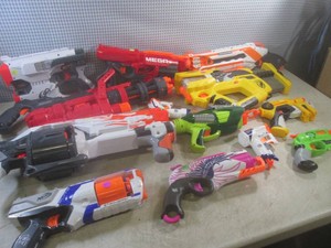 (G-1) Assortment of Nerf Guns and Accessories