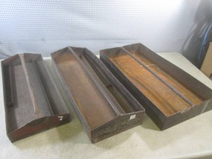 (RM5) 3 Metal Tool Box Trays - Right to Left 22 14 x 11 14  23 x 8 14  20 34 x 8 14