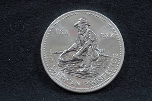 1984 Engelhard American Prospector 1 Ounce Silver Coin