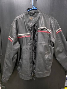 Arizona Jean Company BlackGray Leather Jacket - Size L