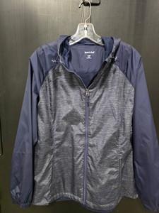 Sport-Tek Ladies NavyHeather Hooded Zip Jacket - Size XL