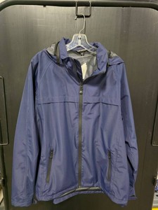 Port Authority Navy Hooded Rain Jacket - Size XL
