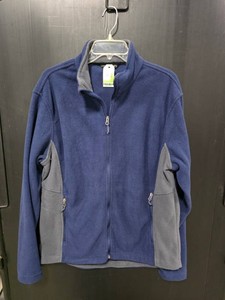Port Authority NavyGray Full-Zip Fleece Jacket - Size M