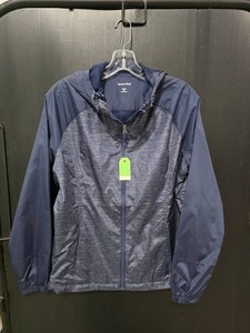 Sport-Tek Ladies Navy Heather Hooded Zip Jacket - Size M