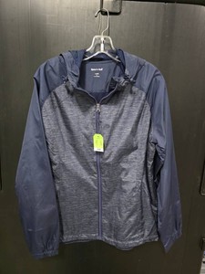 Sport-Tek Ladies Navy Heather Hooded Zip Jacket - Size L