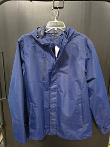 Port Authority Navy Hooded Rain Jacket - Size L