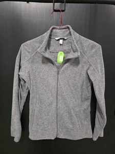 Port Authority Ladies Gray Fleece Full-Zip Jacket - Size S