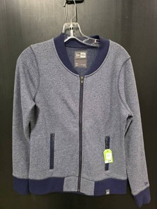 New Era Ladies Heather Navy Zip Bomber Jacket - Size S