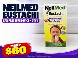 MSRP $60 NEW NEILMED EUSTACHI EAR PRESSURE DEVICE, QTY 1 - HANDHELD EUSTACHIAN TUBE EXERCISER DESIGNED TO HELP EQUALIZE EAR PRESSURE