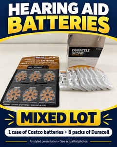 1 case of Costco hearing aid batteries and 8 packs of Duracell - Mixed lot of hearing aid batteries