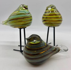Art Glass Bird Sculptures (Lot of 3)