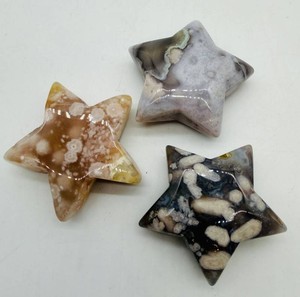 Polished Natural Stone Star Sculptures (Lot of 3)