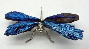 Tourmaline Crystal Dragonfly Sculpture