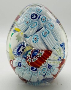 Murano Glass Millefiori Paperweight - Made in Italy