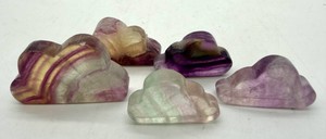 Fluorite Cloud Carvings (Lot of 5)