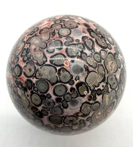Polished Leopard Jasper Orbicular Stone Sphere