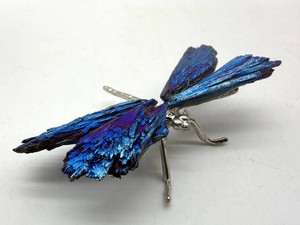 Tourmaline Blue and Purple Crystal Dragonfly