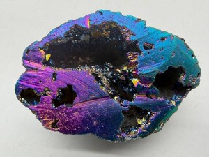 Rainbow Titanium Aura Quartz Geode