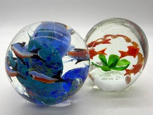 Art Glass Fish Paperweights (Lot of 2)