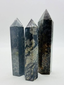 Kambaba Jasper & Assorted Polished Stone Points (Lot of 3)