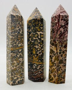 Polished Leopard Skin Jasper Tower Points (Lot of 3)