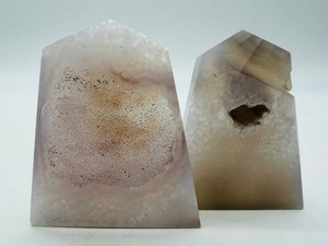Quartz Druzy Display Stones - Pair (Lot of 2)