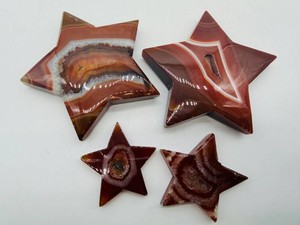 Polished Agate Star Stone Assortment (Lot of 4)